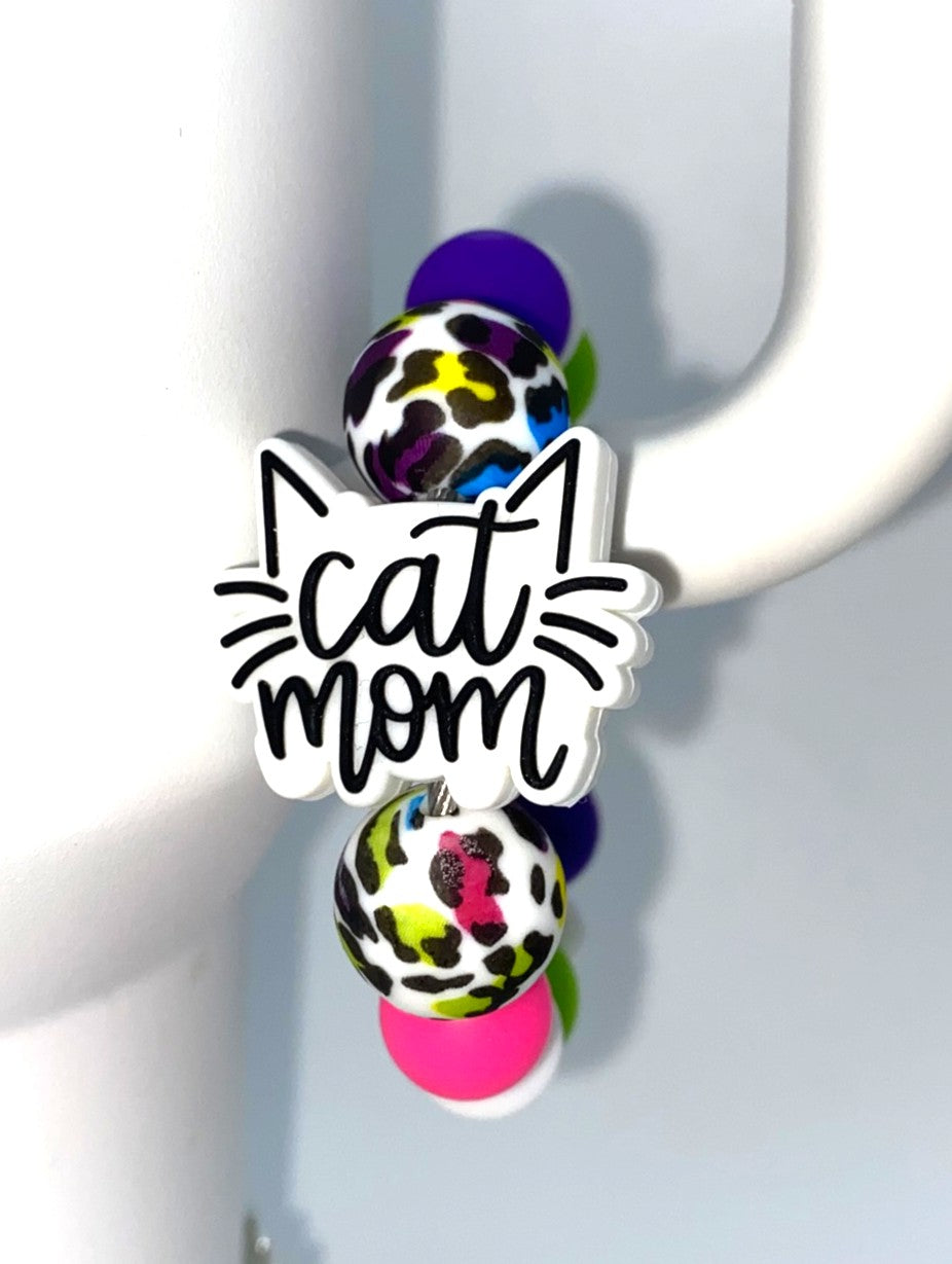 Cat Mom Stanley Tumbler Cup Handle Charm