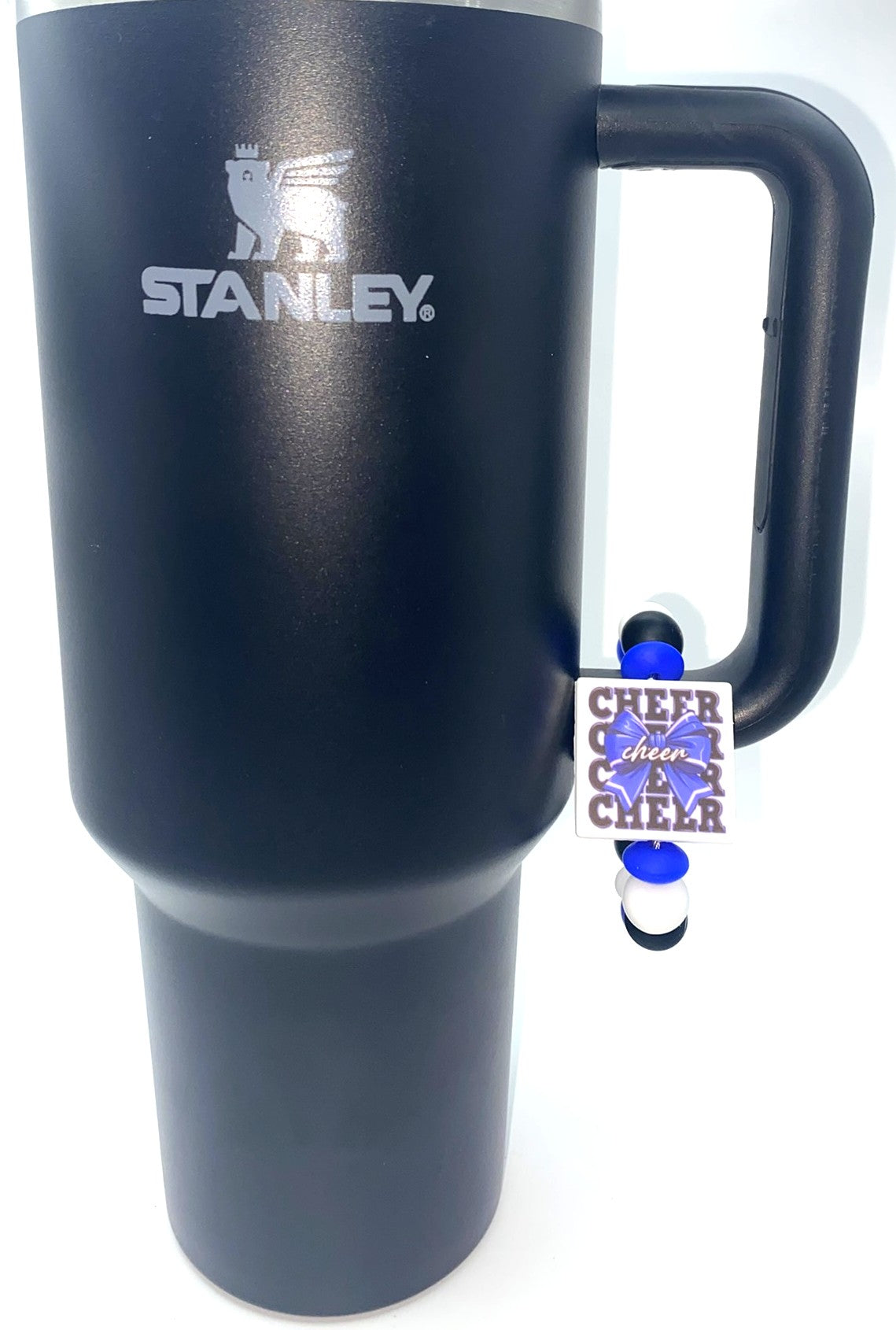 Cheer Blue Printed Stanley Tumbler Cup Handle Charm