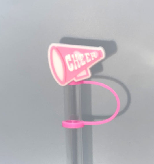 Cheer Megaphone Straw Topper