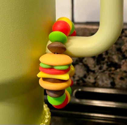 Cheeseburger Stanley Tumbler Cup Handle Charm