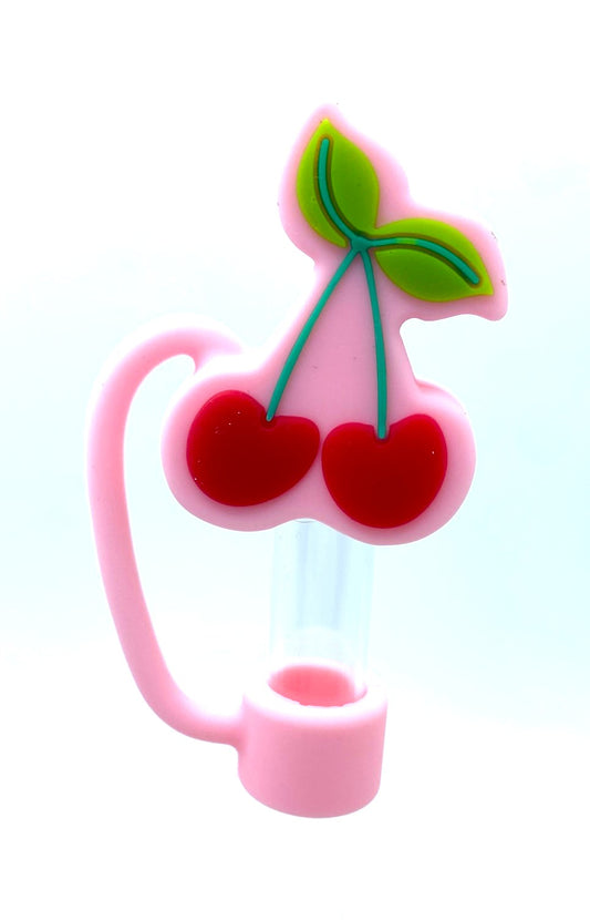 Cherries 3D Straw Topper