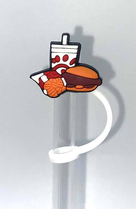 Chicken Fast Food Meal Straw Topper