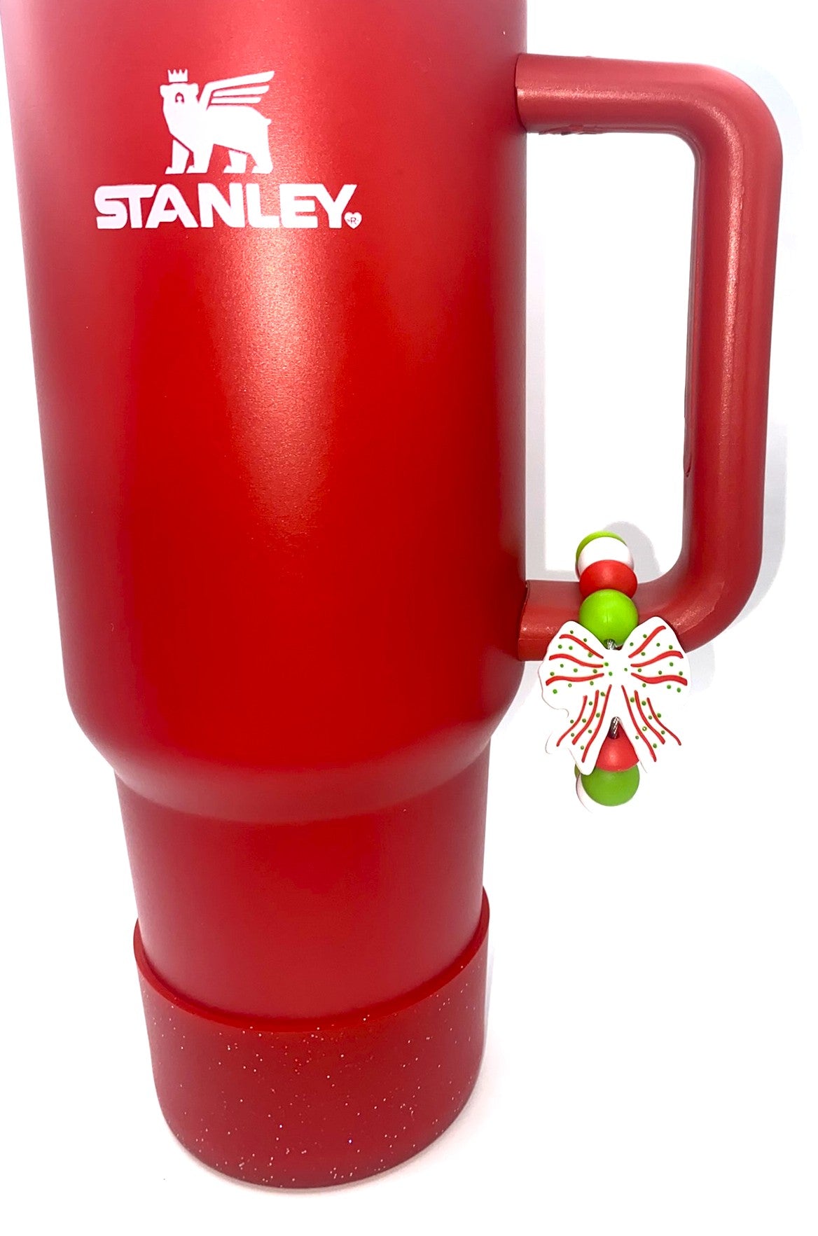 Christmas Tree Snack Cake Coquette Bow Stanley Tumbler Cup Handle Charm