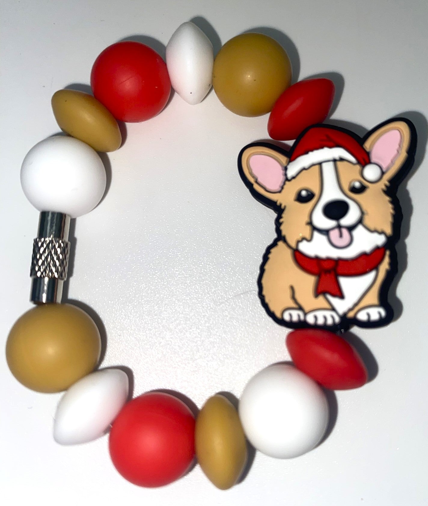 Christmas Corgi Stanley Tumbler Cup Handle Charm