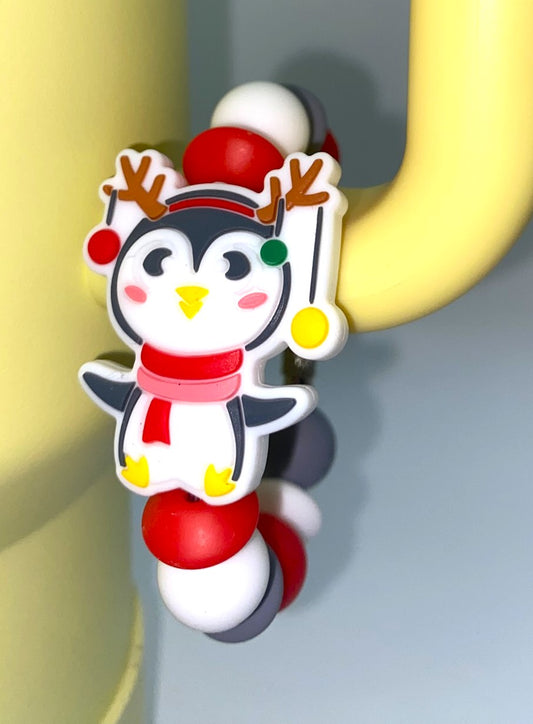 Christmas Penguin Stanley Tumbler Cup Handle Charm