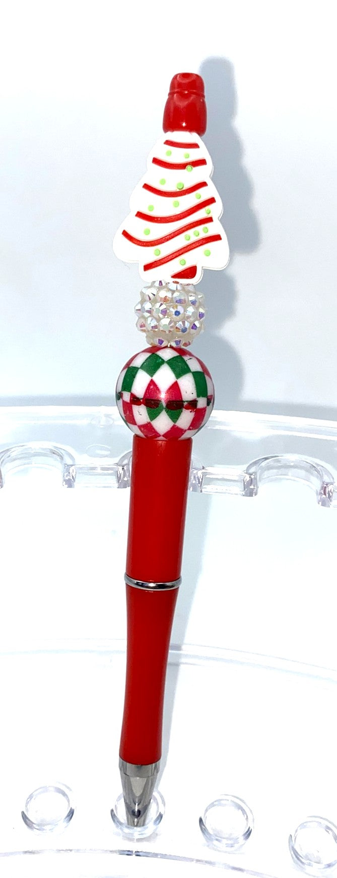 Christmas Tree Snack Cake Beaded Pen