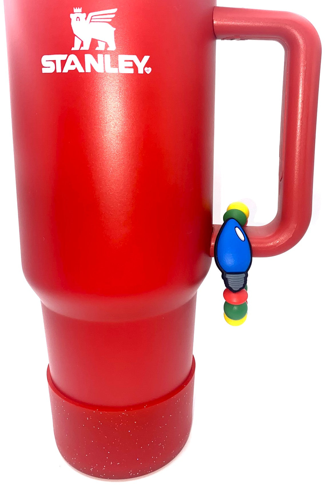 Christmas Light Bulb Blue Stanley Tumbler Cup Handle Charm