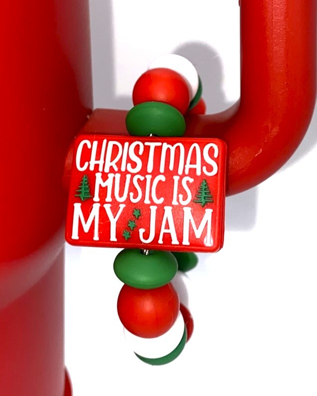 Christmas Music Is My Jam Stanley Tumbler Cup Handle Charm
