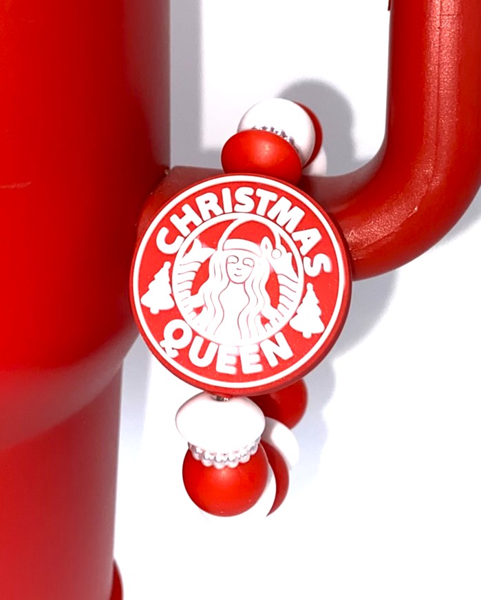 Christmas Queen Star Coffee Stanley Tumbler Cup Handle Charm