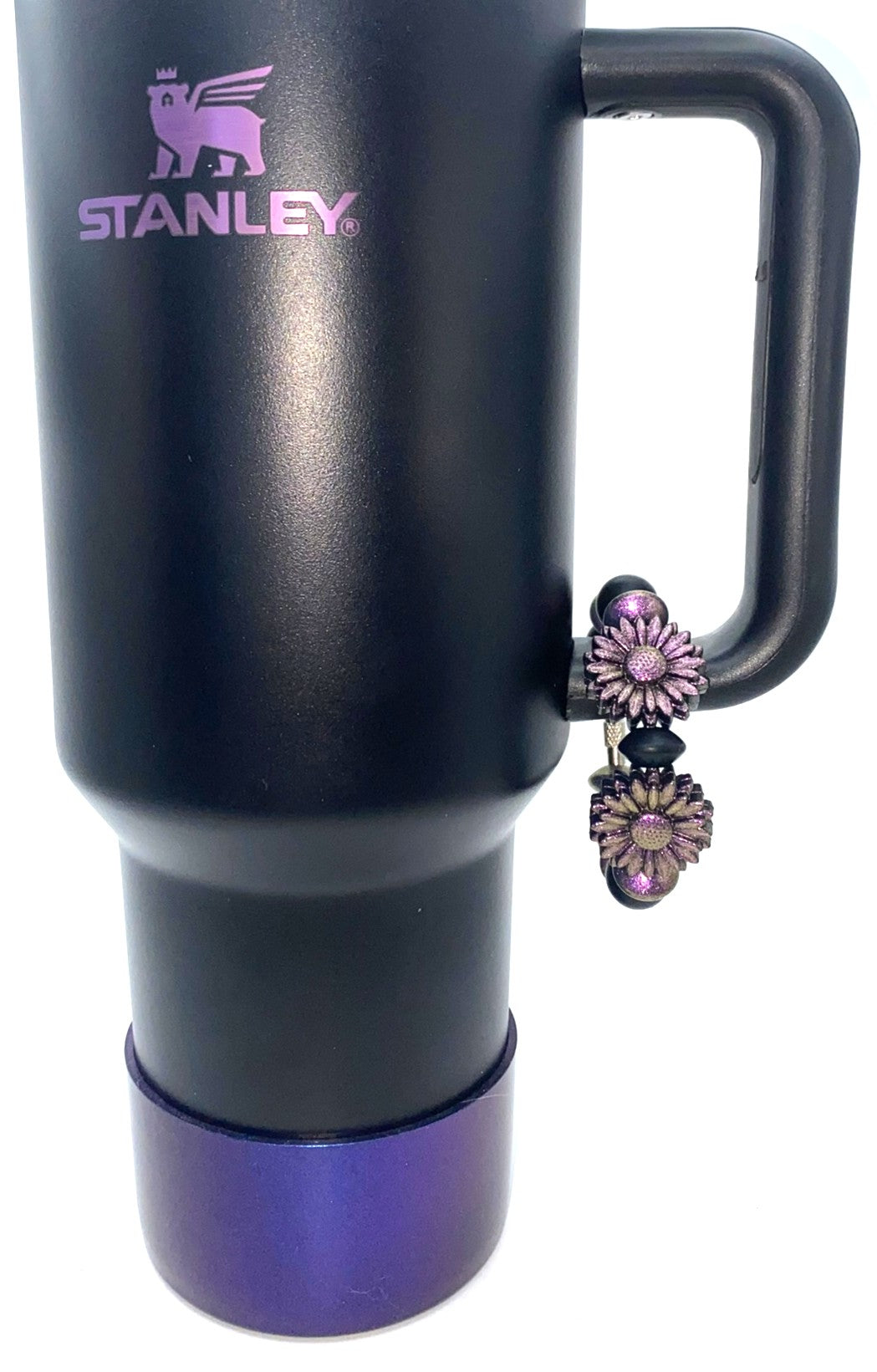 Chroma Iridescent Opal Daisies Stanley Tumbler Cup Handle Charm