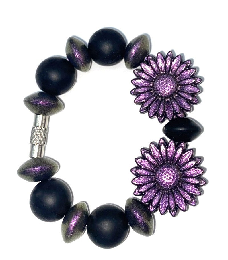Chroma Iridescent Opal Daisies Stanley Tumbler Cup Handle Charm