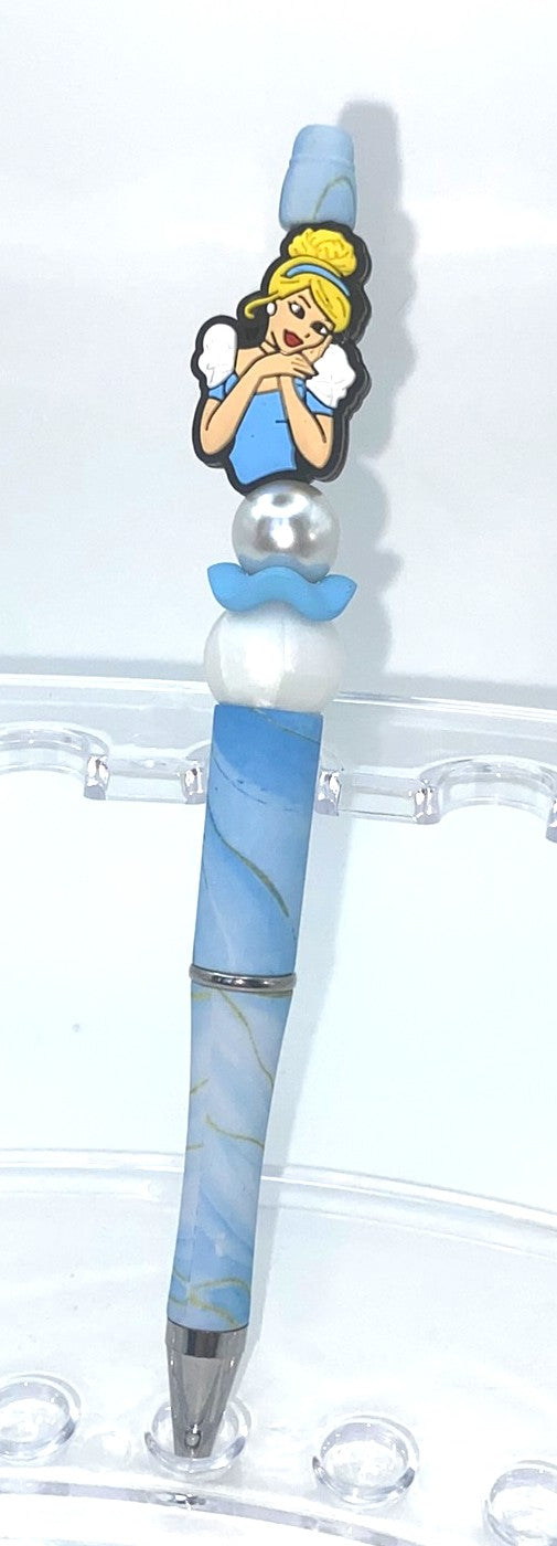 Glass Slipper Princess Beaded Pen