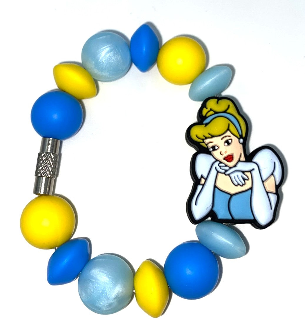 Glass Slipper Princess Cartoon Girl #2 Stanley Tumbler Cup Handle Charm