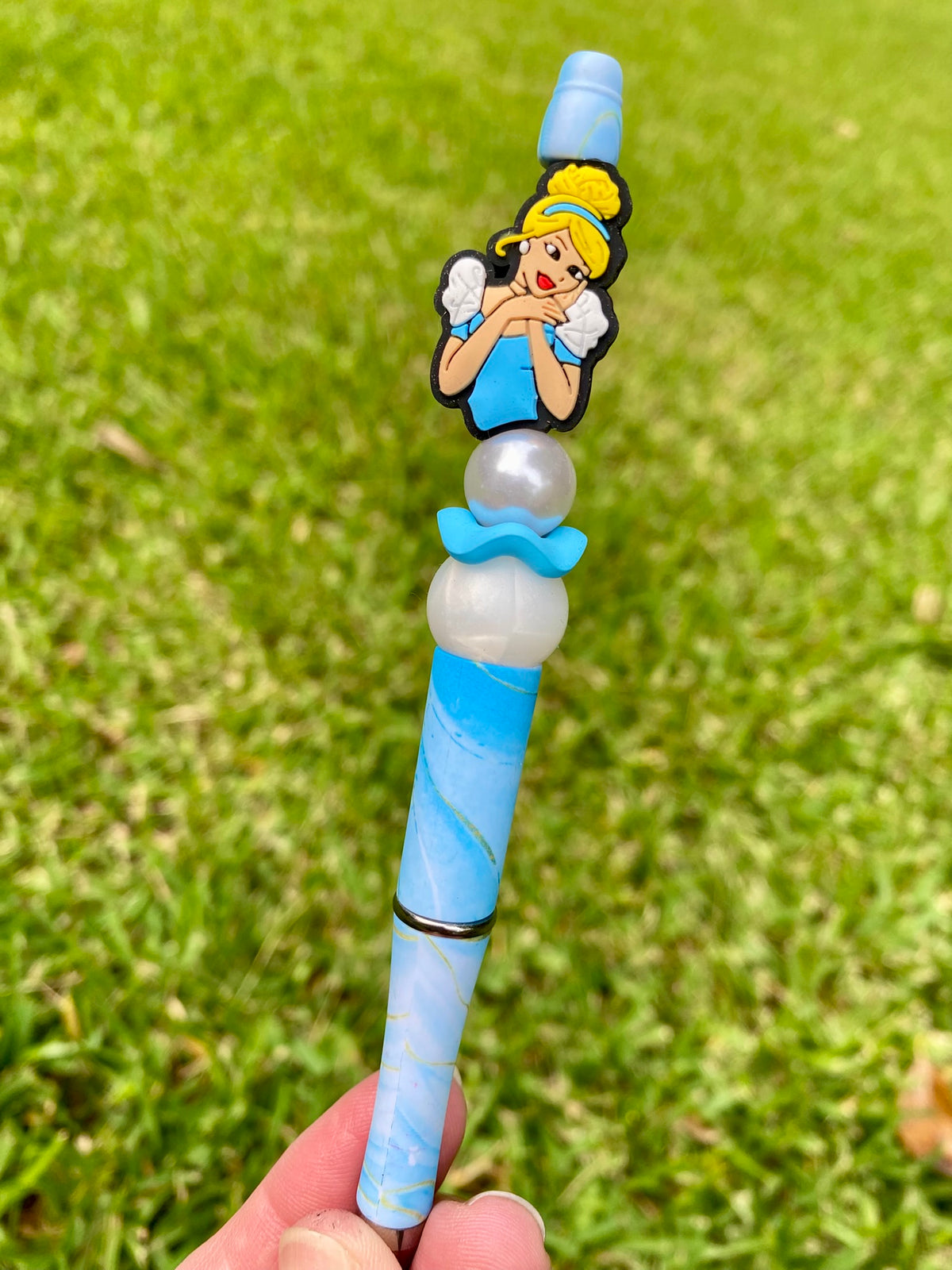 Glass Slipper Princess Beaded Pen