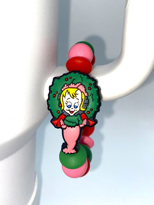 Cindy Lou Mean Green Guy Christmas Stanley Tumbler Cup Handle Charm