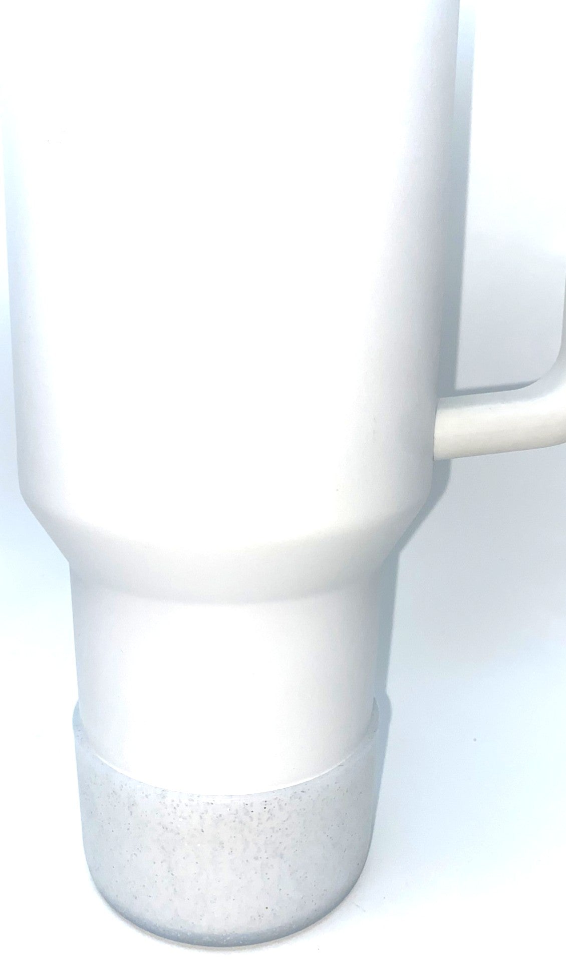 Silver Glitter Clear Frosted Translucent Stanley Tumbler Boot Sleeve #215
