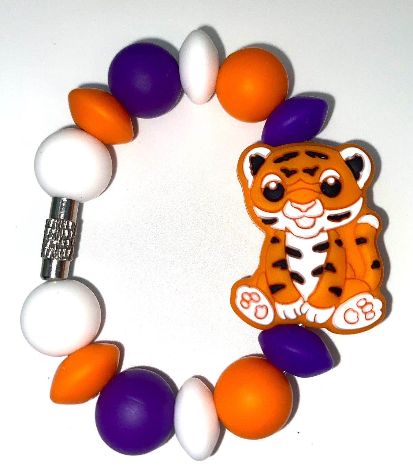 College Football Clemson Orange Tiger Cute Stanley Tumbler Cup Handle Charm