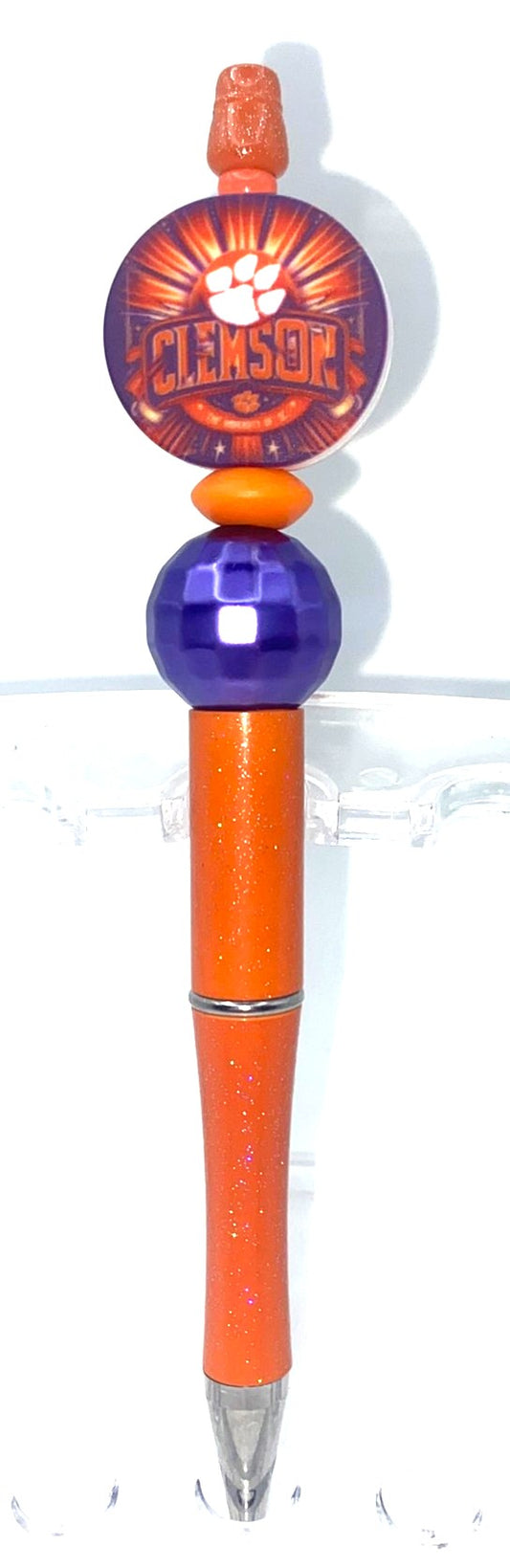 Clemson Tigers Printed Round Beaded Pen