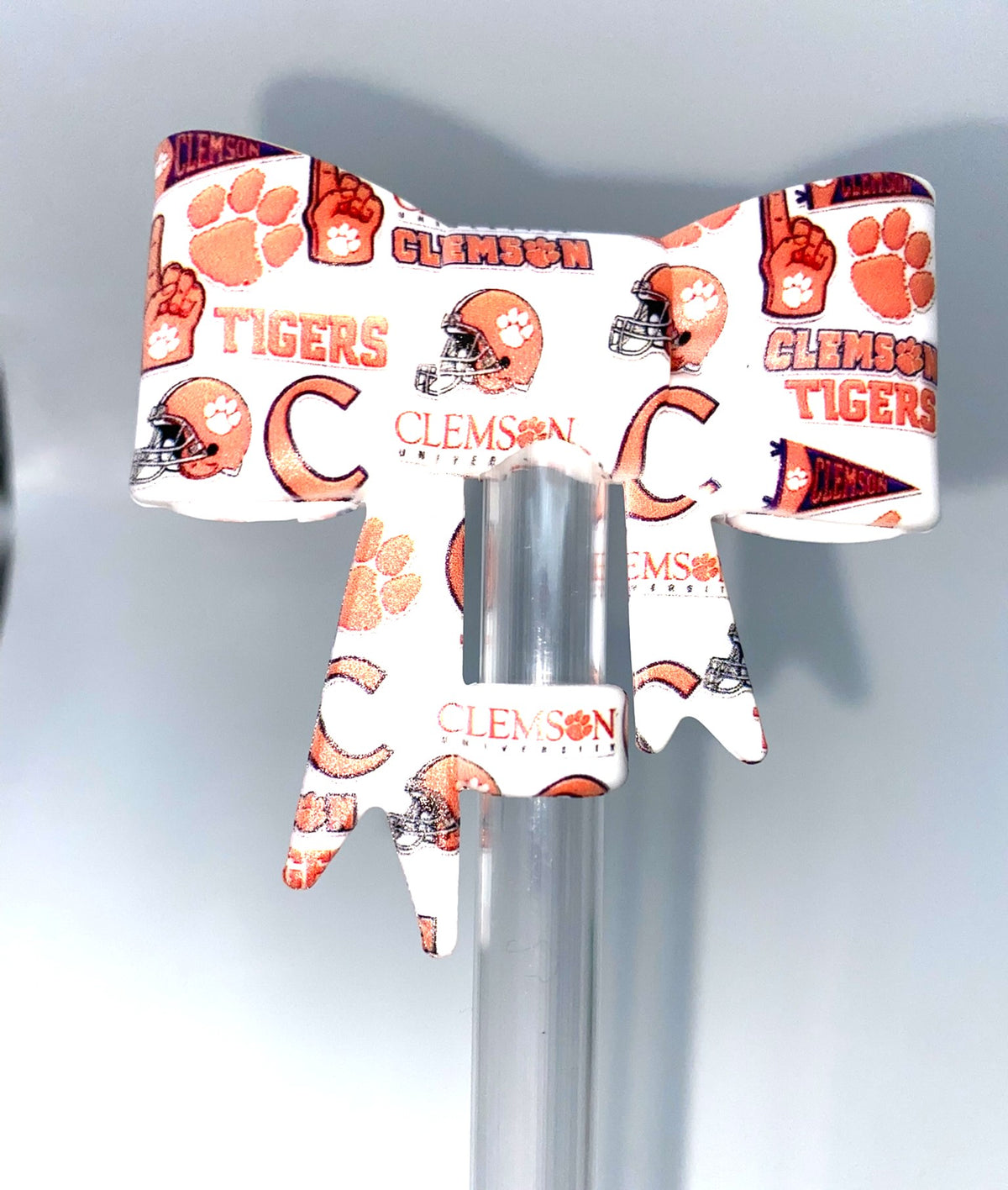 College Football Clemson Tigers Bow Straw Topper