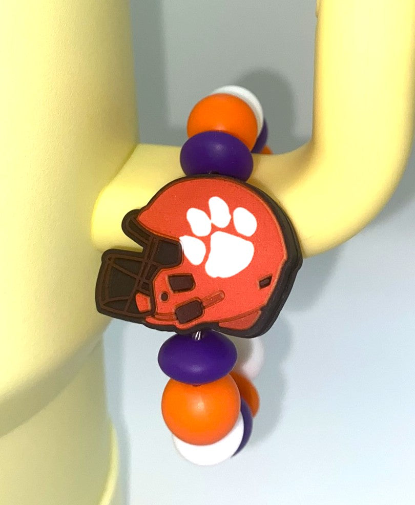 College Football Helmet Clemson Stanley Tumbler Cup Handle Charm