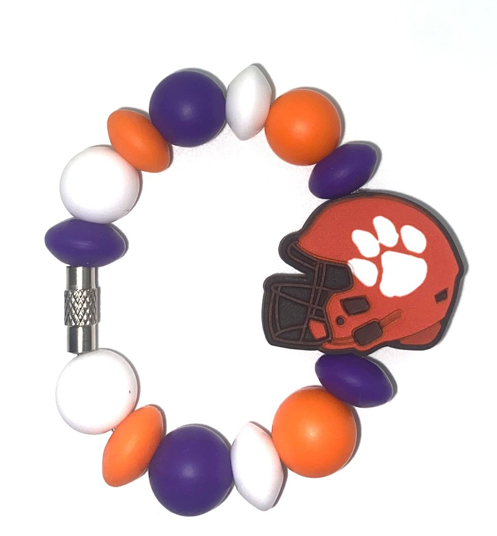 College Football Helmet Clemson Stanley Tumbler Cup Handle Charm