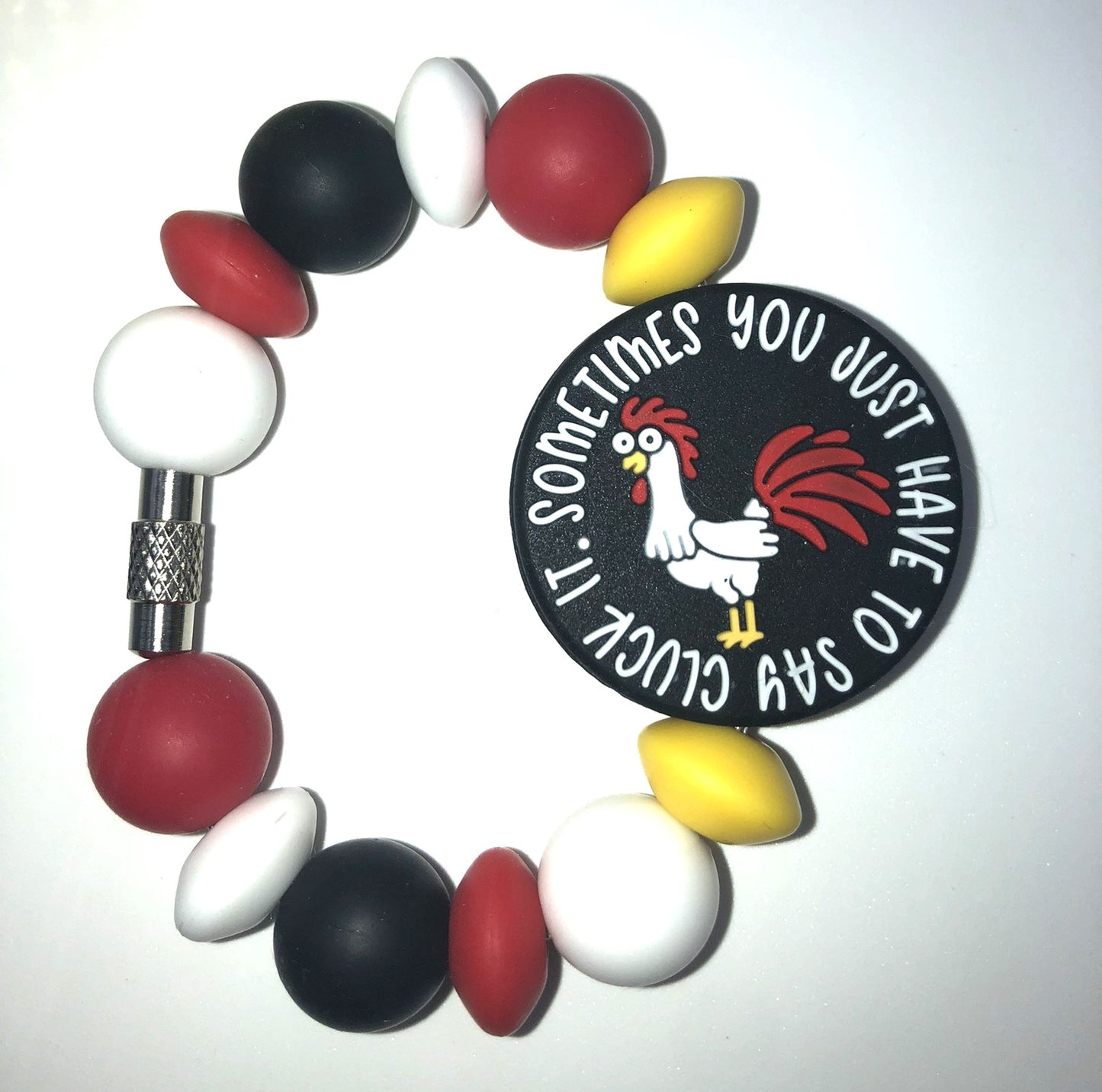 Sometimes You Just Have To Say Cluck It Chicken Stanley Tumbler Cup Handle Charm