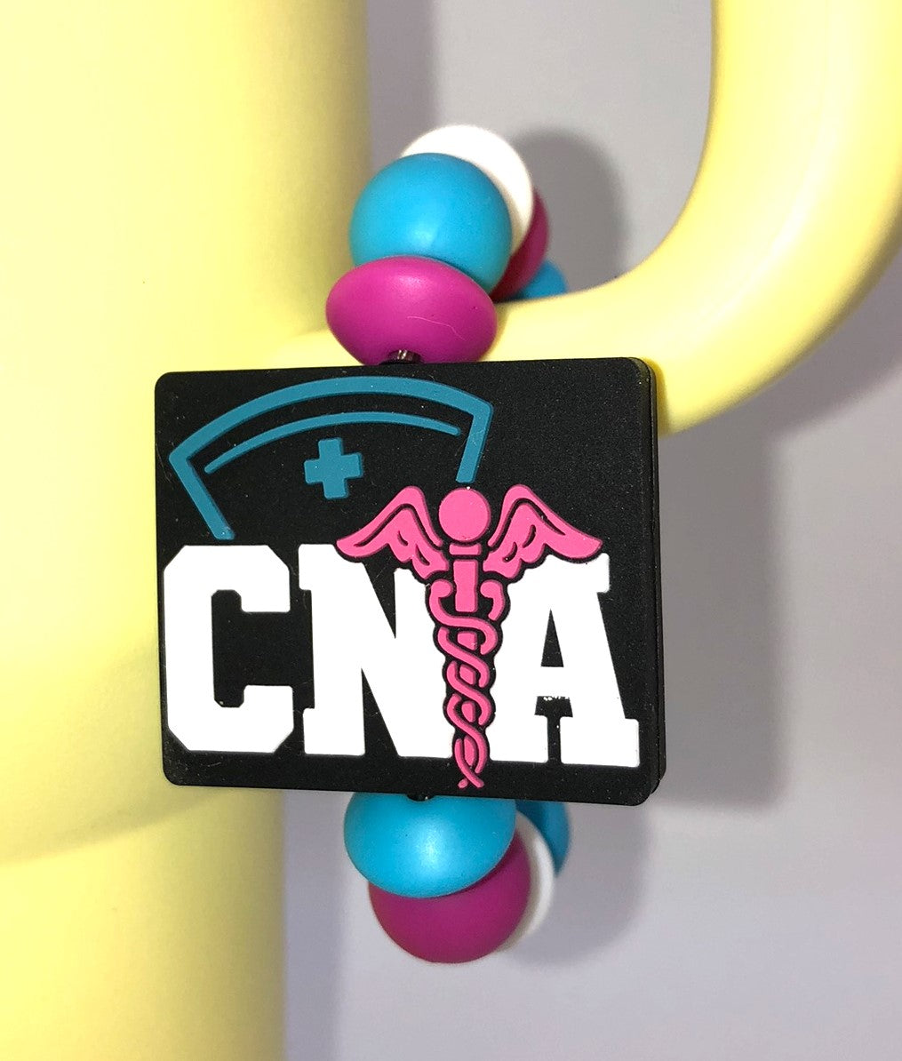 CNA Nurse Hat Caduceus Stanley Tumbler Cup Handle Charm