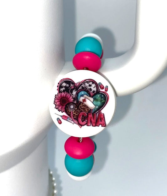 CNA Round Printed Stanley Tumbler Cup Handle Charm
