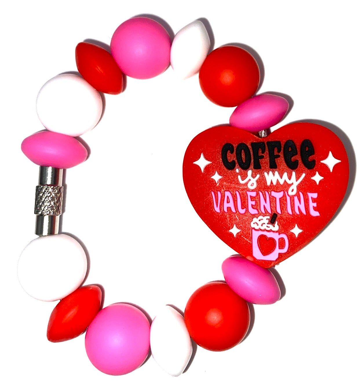 Coffee Is My Valentine Funny Stanley Tumbler Cup Handle Charm