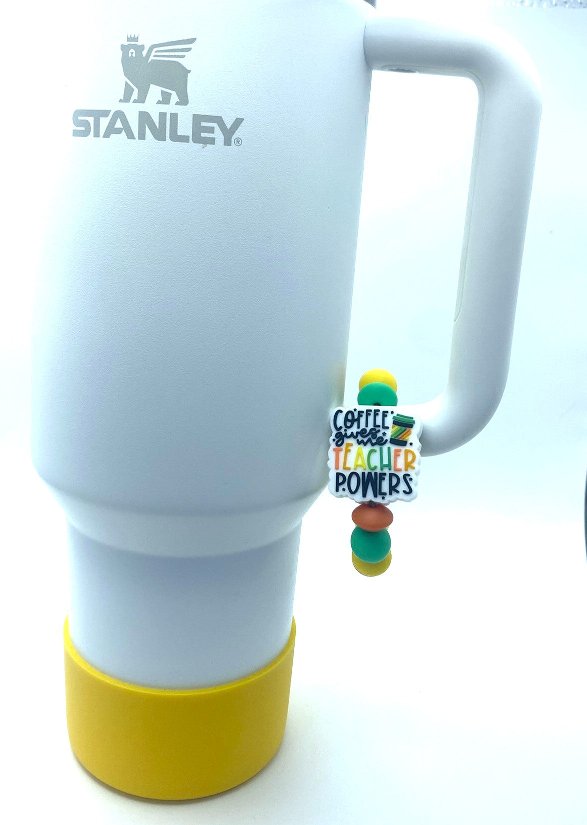 Coffee Gives Me Teacher Powers Stanley Tumbler Cup Handle Charm