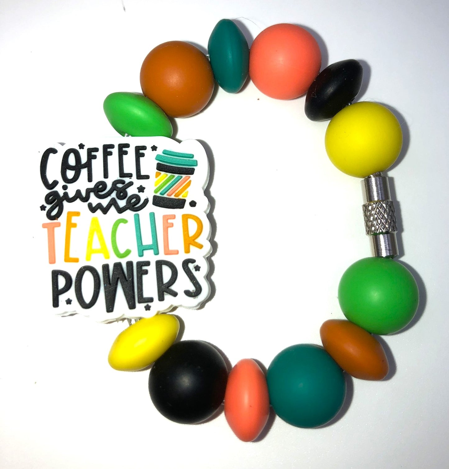 Coffee Gives Me Teacher Powers Stanley Tumbler Cup Handle Charm