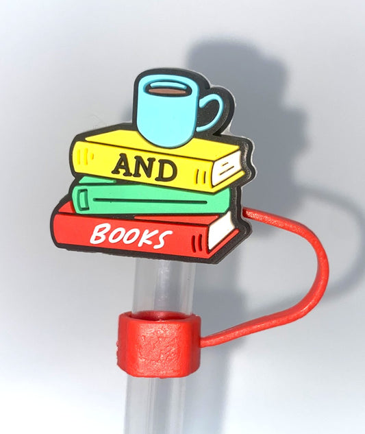 Coffee & Books Bookish Straw Topper