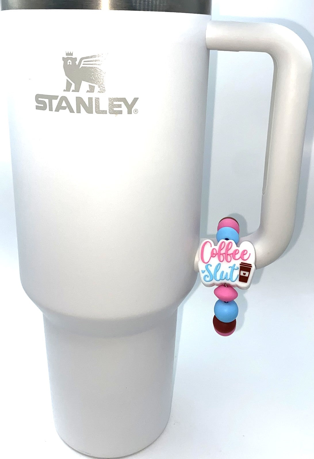 Coffee Slut White Funny Stanley Tumbler Cup Handle Charm