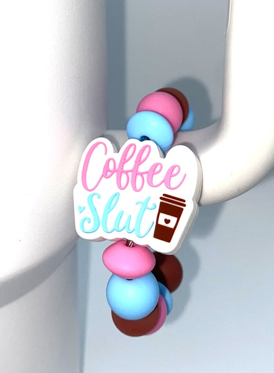 Coffee Slut White Funny Stanley Tumbler Cup Handle Charm