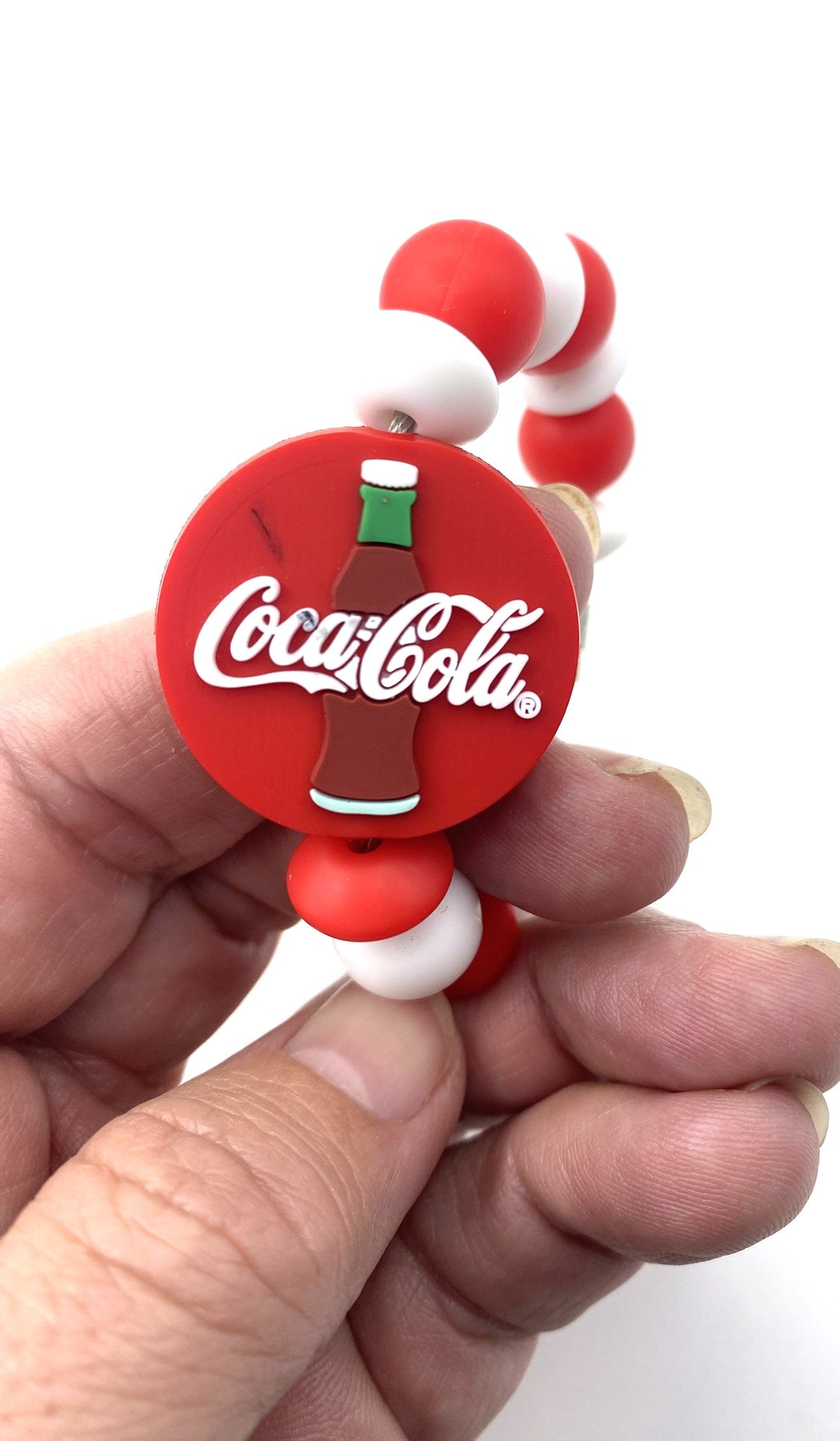 Coke Coca Cola Round DAMAGED Stanley Tumbler Cup Handle Charm