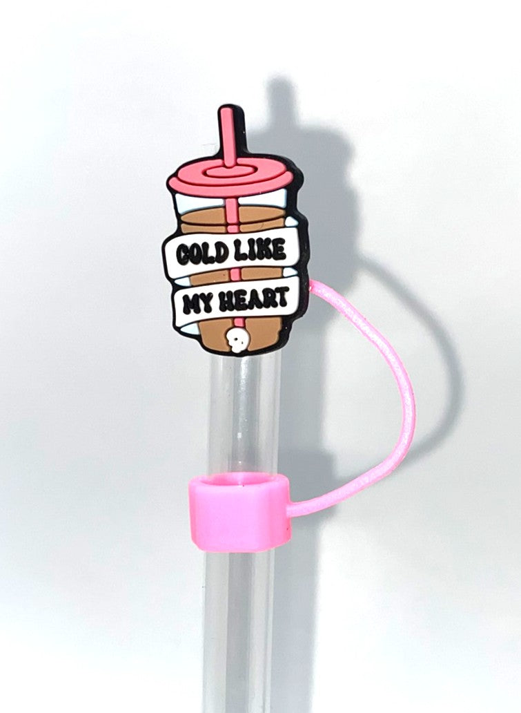 Cold Like My Heart Iced Coffee Straw Topper