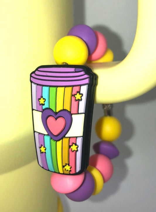 Colorful Coffee To Go Cup Stanley Tumbler Cup Handle Charm