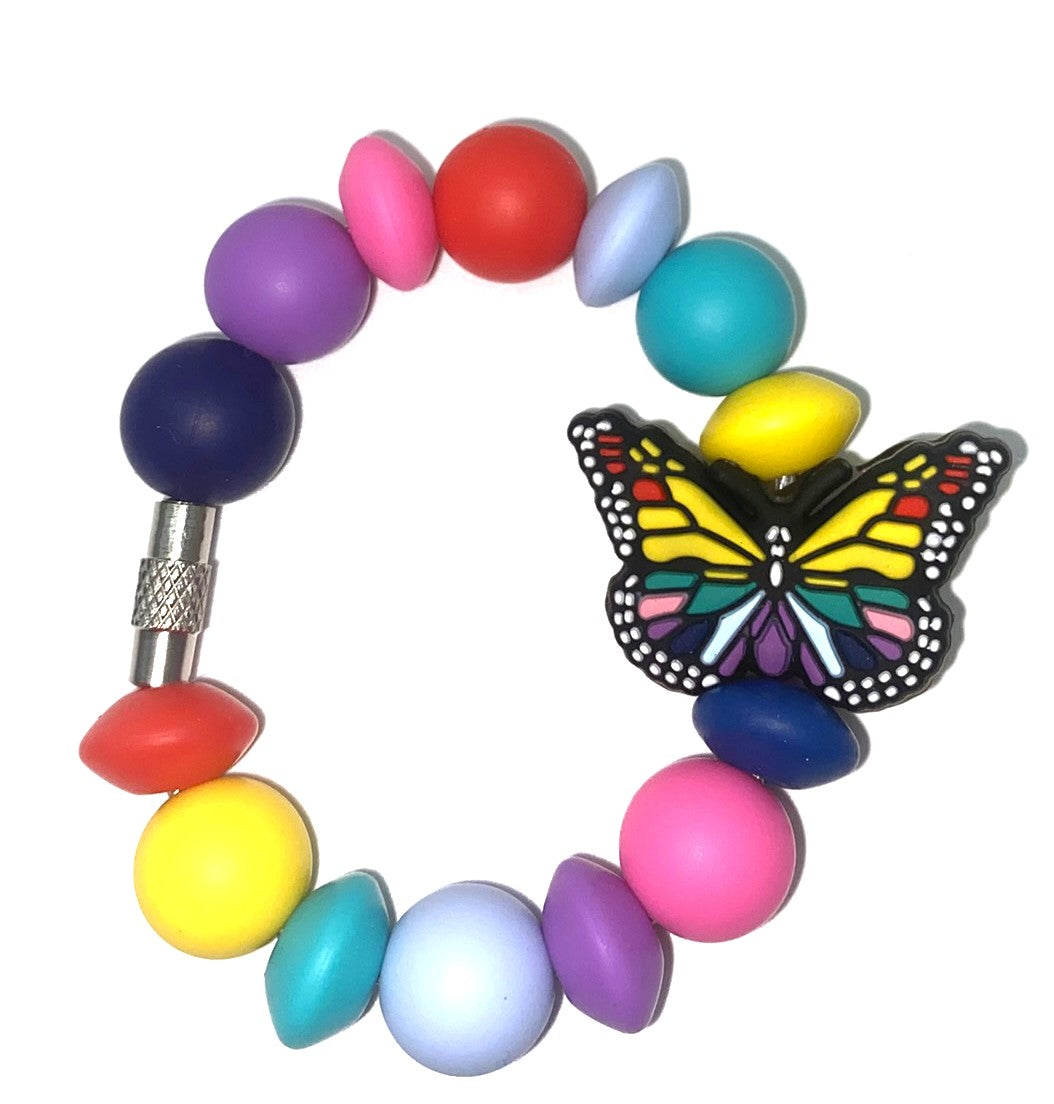 Multi Colored Monarch Butterfly Stanley Tumbler Cup Handle Charm