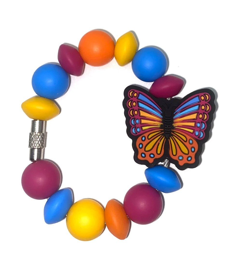 Sunset Colorful Monarch Butterfly Stanley Tumbler Cup Handle Charm
