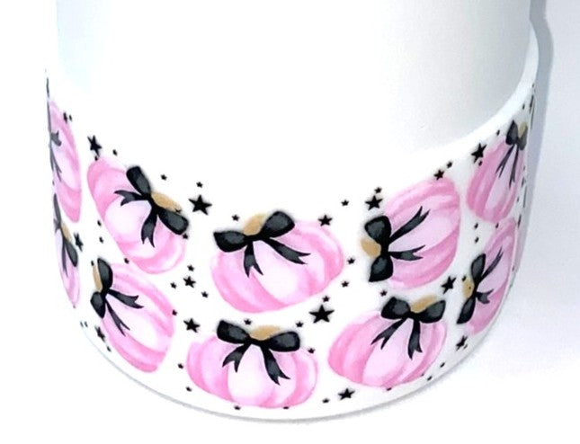 Coquette Bows Pumpkins Stanley Tumbler Boot Sleeve #209
