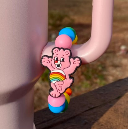 Pink Happy Bear Stanley Tumbler Cup Handle Charm