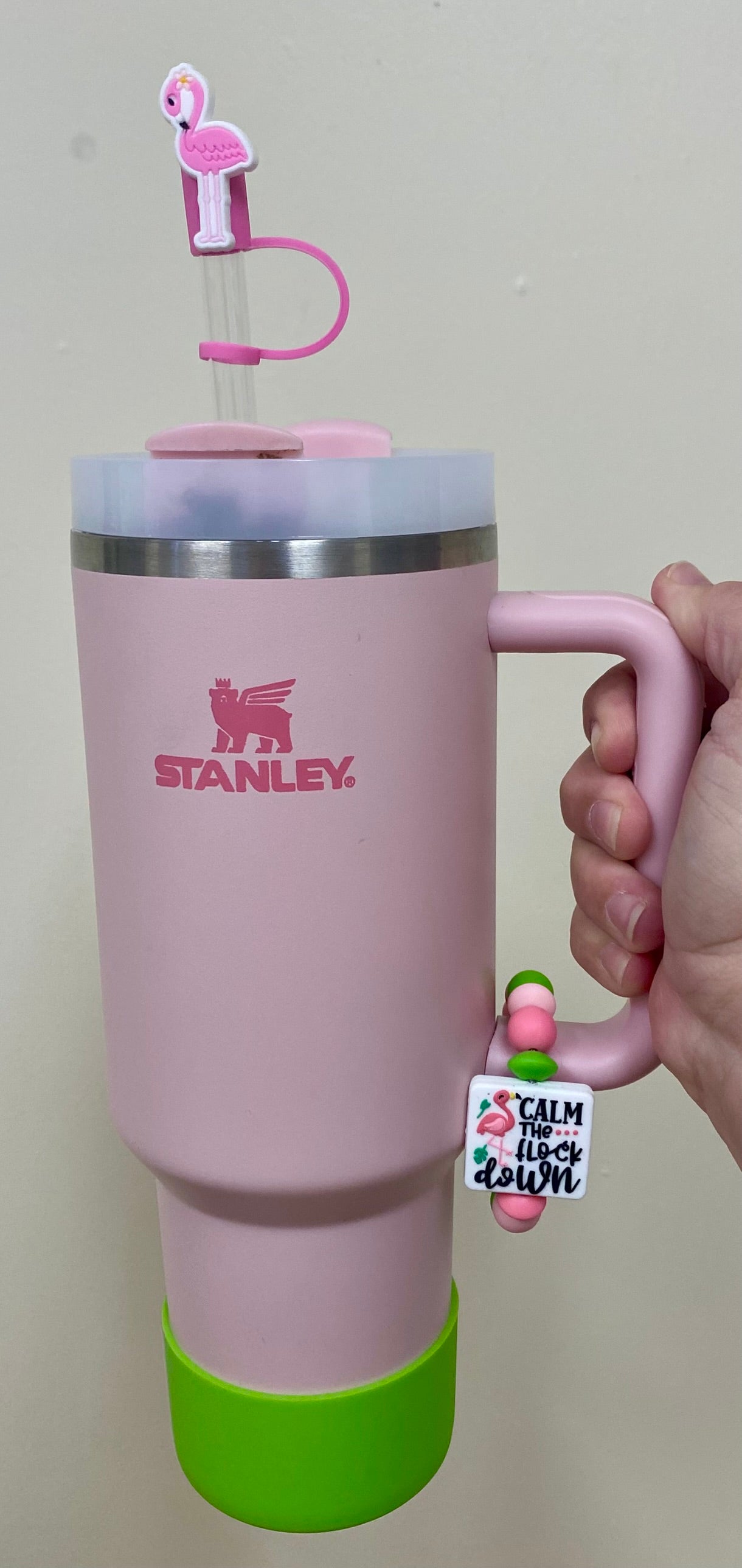 Pink Flamingo Straw Topper