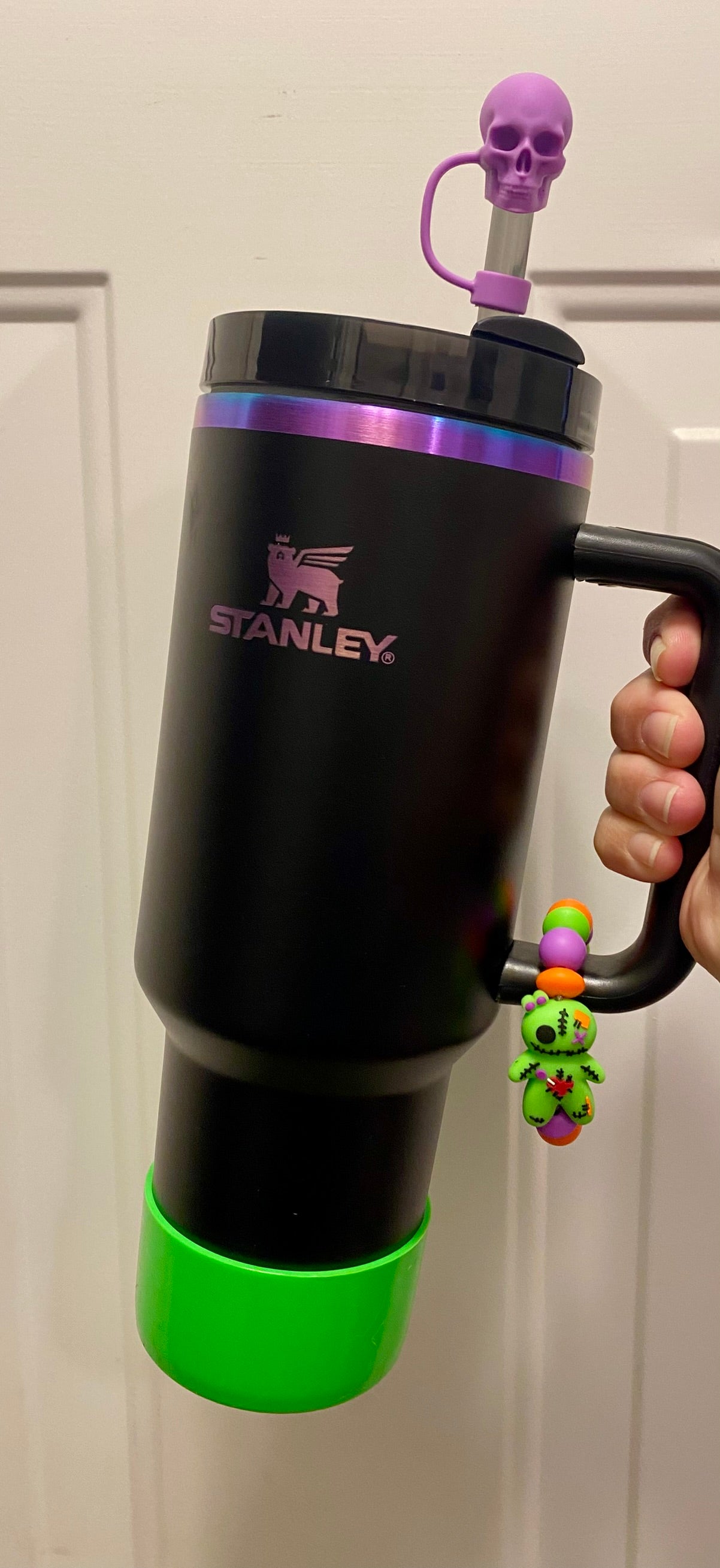 Purple Skull 3D Straw Topper