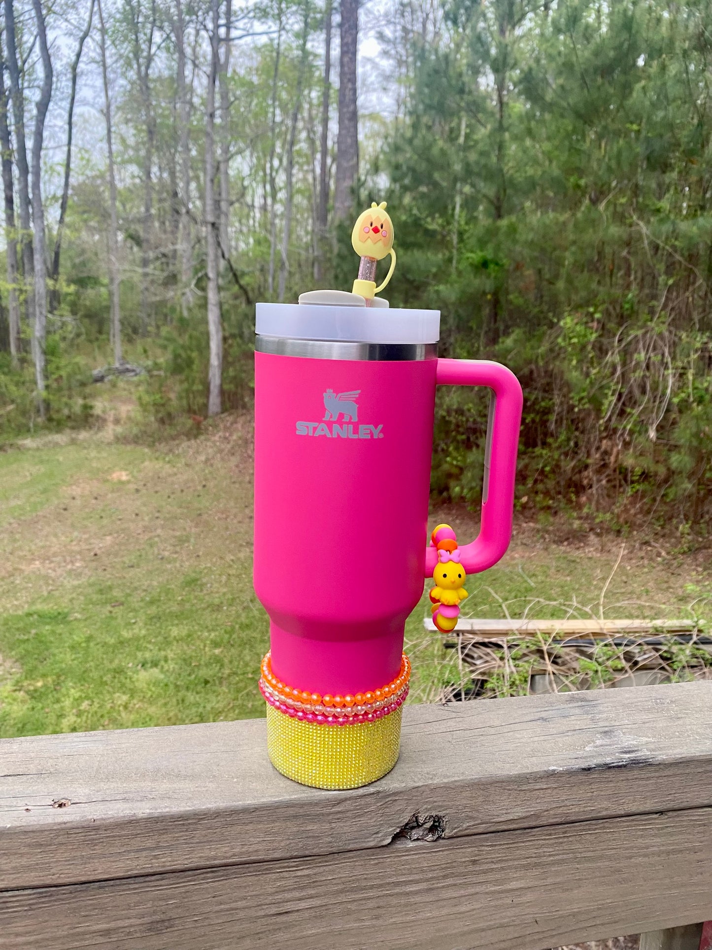 Easter Duck w/Bow 3D Stanley Tumbler Cup Handle Charm