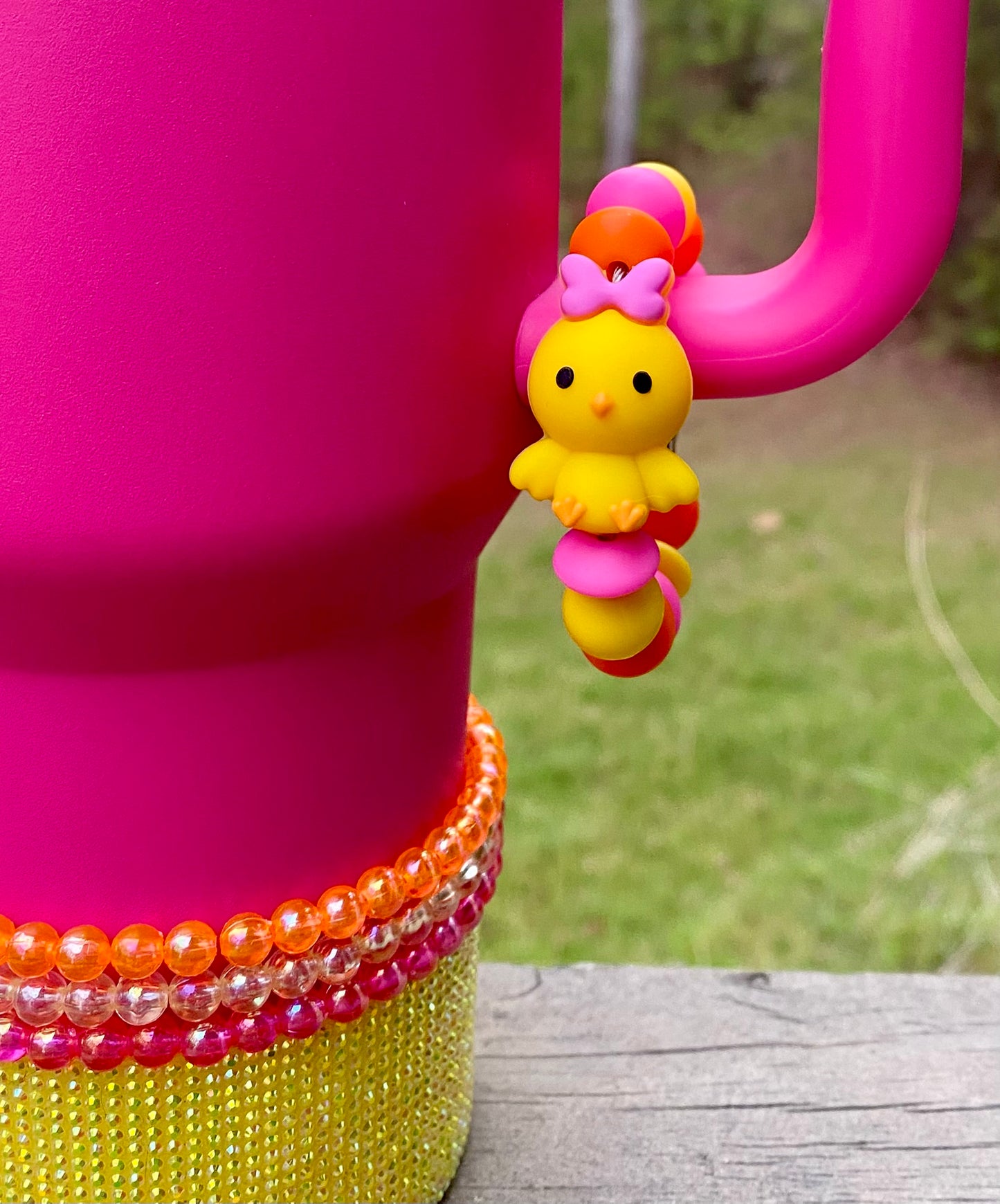 Easter Duck w/Bow 3D Stanley Tumbler Cup Handle Charm
