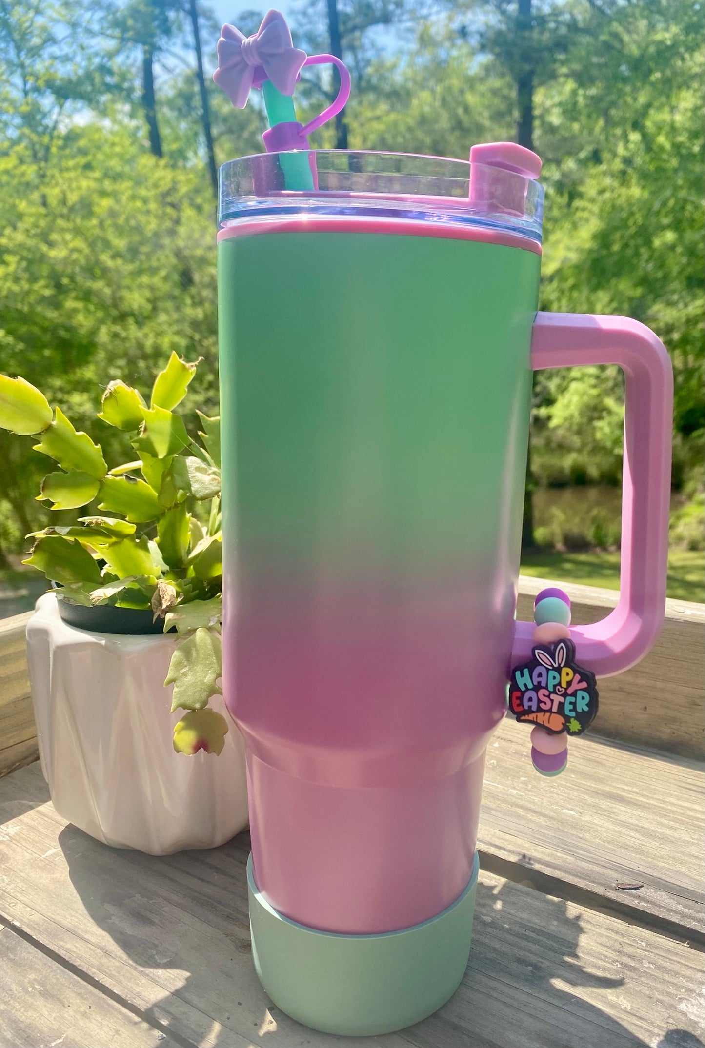 Bow Light Purple Straw Topper