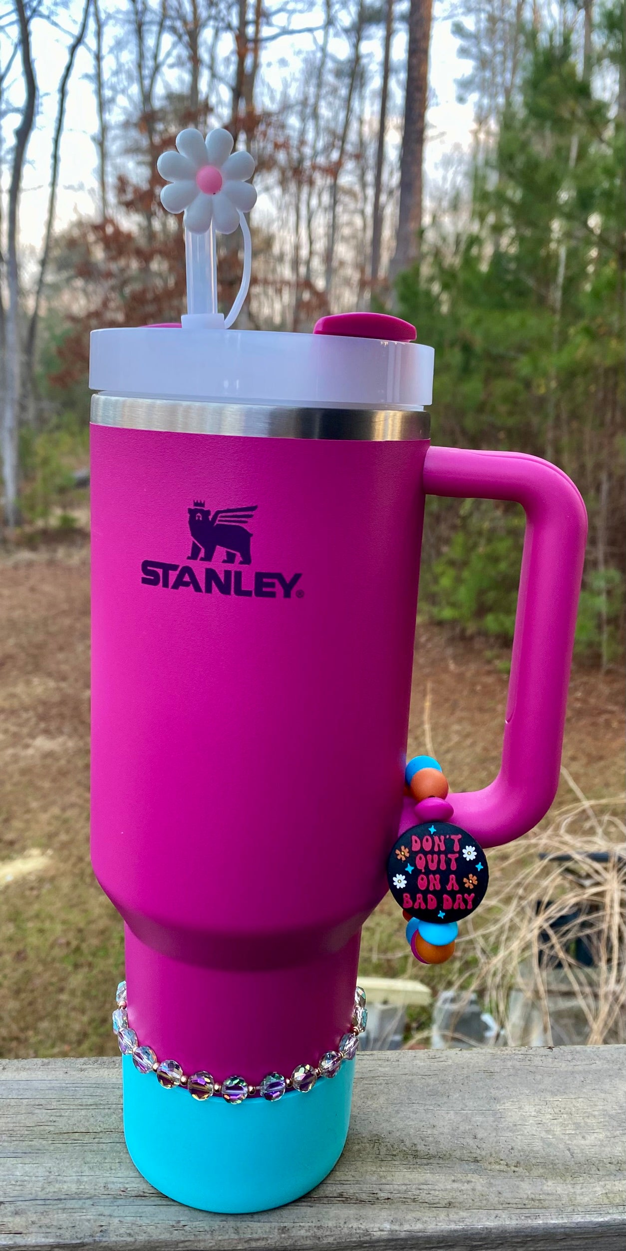 Don't Quit On A Bad Day Stanley Tumbler Cup Handle Charm