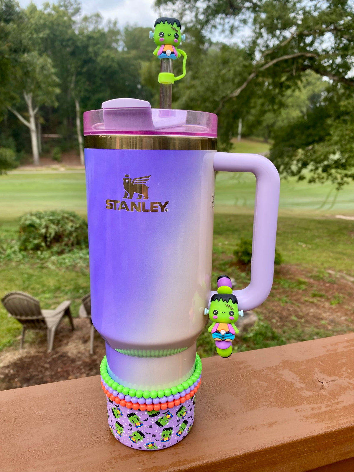 Frankie Frankenstein Halloween Stanley Tumbler Boot Sleeve #120