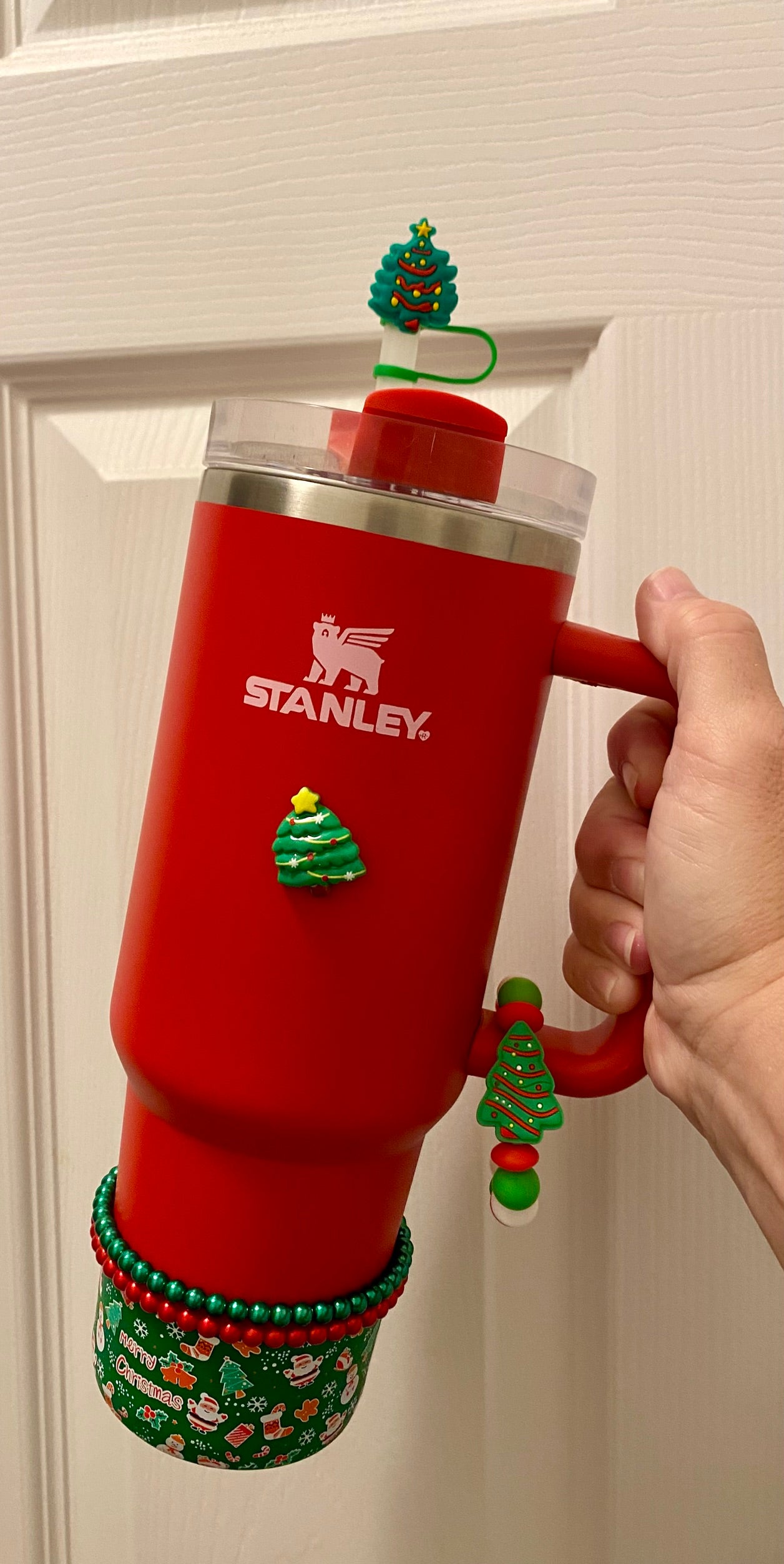 Christmas Tree Snack Cake Green Stanley Tumbler Cup Handle Charm