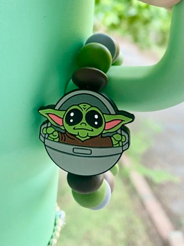 Baby Green Star Alien In Pod Space Wars Stanley Tumbler Cup Handle Charm